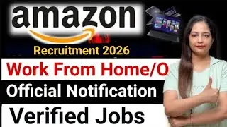Amazon Work From Home Jobs | Amazon Recruitment 2026|Verified Amazon Job|WFH Jobs For 12th Pass