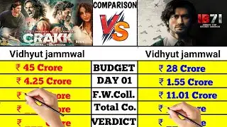 Vidhyut jammwal movies Crakk vs IB71 movie box office collection comparison।।