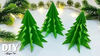 🎄3D Рождественская елка и снежинка из бумаги | 2 простых рождественских поделки своими руками для...