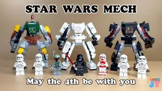LEGO Star Wars Mech Speed Build with Stop Motion Animation