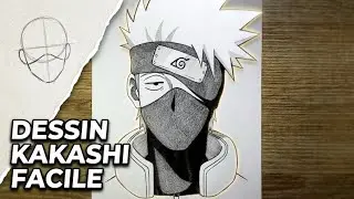 Comment dessiner Kakashi étape par étape | Tuto dessin anime facile | Dessin Kakashi Hatake