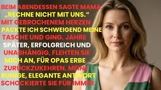 Am Esstisch sagte Mama: „Nur zu, rechne nicht mit uns.“ Ich packte schweigend meine Tasche und…