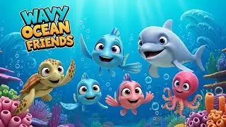 Wavy Ocean Friends | Exploring The Animals of The Oceans | Nursery Rhymes & Kids Songs | Babyland
