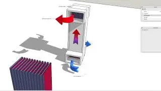 Ventilation heat exchanger design in sketchup