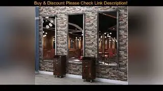 ✅ Wholesale Hairdressing table net red retro barber shop mirror make up single side frame hair salo