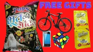 Bhoot ki setting Snacks unboxing only 5 rupees free gift inside #A2ZSnacksReview