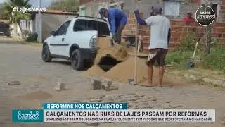 Prefeitura de Lajes realiza refromas em cal&ccedil;amentos