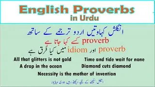 English proverbs with Urdu meaning | Proverb meaning in Urdu | difference between proverb and idiom