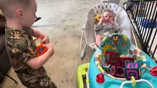 Math w/letter cubes age 2