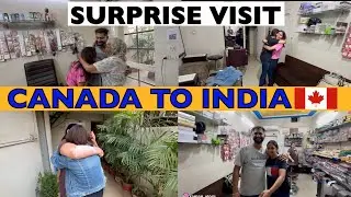 CANADA 🇨🇦 TO INDIA 🇮🇳 SURPRISE VISIT| MEETING EVERYONE AFTER 1.5 YEARS| #ramanvlogs #surprise#canada