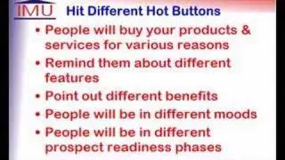 Hit Different Hot Buttons part 1