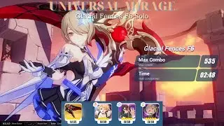 INSANE!!! Argent Knight: Artemis Solo Universal Mirage Glacial Fences F6 [Honkai Impact 3rd]
