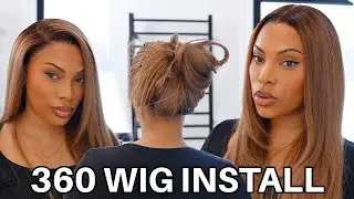 HOW TO EASILY  INSTALL A 360  LACE WIG| GLUELESS INSTALL | BEGINNER FRIENDLY !QQ
