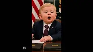 Baby Trump Says America is the HOTTEST Country 😂🇺🇸 | AI Voice Parody #shorts #short #trump
