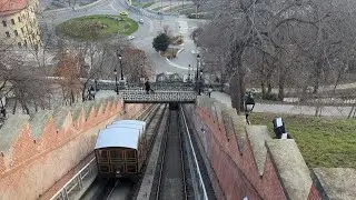 4K Buda Castle Hill Funicular, Budapest December 2025