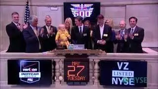Winner of the 2014 Indianapolis 500 Rings The NYSE Opening Bell