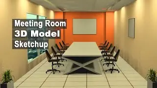 Meeting Room 3D Model - Sketchup 3D Interior Design