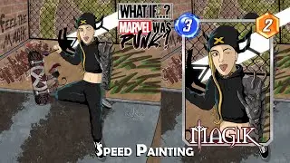 Magik (New X-Men) - What If Marvel was Punk? - Speed Panting Part 2/2 - #speedart #art #marvel #xmen