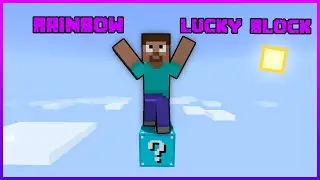 I Survived The Rainbow Lucky Block one Block In Minecraft