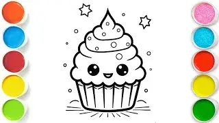 CupCake Drawing, Painting & Coloring For Kids and Toddlers_ Easy Art