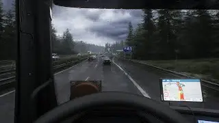 ETS2: Driving Immersion &ndash; MAN TG3 in Heavy Rain with Wheel Cams | #ets2 1.57