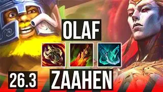 OLAF vs ZAAHEN (TOP) | Perfect KDA: 14/0/1 | EUW Diamond | 26.3