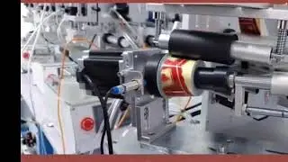 Tabletop labeling machine for conical tapered tubs