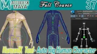 How to Rig Human Character using Maya HumanIK Tool | MAYA Human IK Auto Rigging Joint Fitting| ML-37