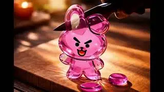 AI ASMR &mdash; Cutting Crystal BT21 Characters| #ai #asmr #satisfying #army #bts #fyp 