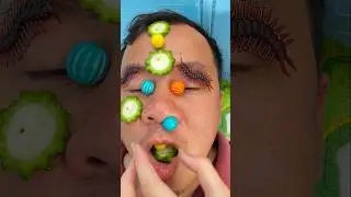 Bitter melon, blueberries, appetizers and delicious pastries. #sweets #food