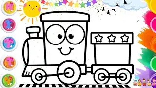 Train Drawing 🚂🚃🎨!! Train Drawing Easy 🚂 💫🌈!!