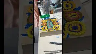 Fish mosaic blue background time lapse #mosaic #handmade #magical #gift #stainedglass #fish #flowers
