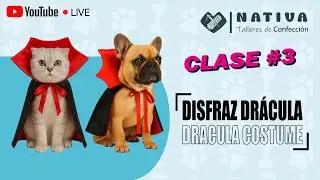 Confección disfraz de Drácula para mascota