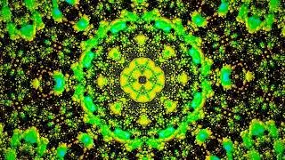 174 Hz Solfeggio Frequency | Grounding Meditation Music | Green kaleidoscope | Bilateral Stimulation
