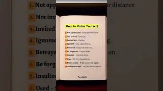 How to Value Yourself. #shorts #viral #motivation #tips #tricks #selfimprovement