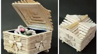 Popsicle Stick Crafts | Ice Cream Stick Jewelry Box | Gift box | Beautiful jewelry box
