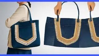 It is very easy to sew a strong bag from old jeans🤓