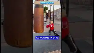 Money Tyson practicando box desde beb&eacute; 😱🥊👶