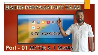 SSLC Model Key answers 📝| Mathematics Preparatory 01 exam 2026|Part 01| MCQ and 1Mark short answers 