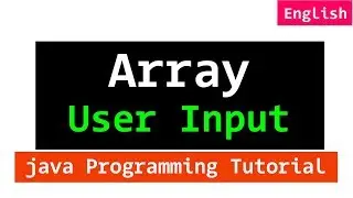 Array User Input using For Loop | Java Programming Tutorial