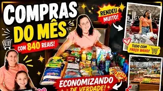 Compras do mês de dezembro:Com 840 reais 
