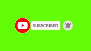 Green screen of YouTube Like, Subscribe and notification