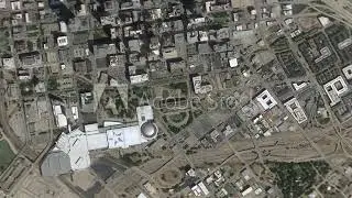 Zoom in from space and focus on Dallas, Texas, USA. 3D Animation. Background for travel intro.