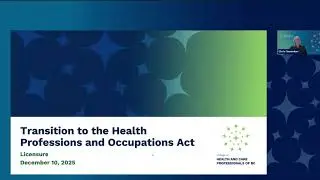 Licensure - Transition to the Health Professions and Occupations Act