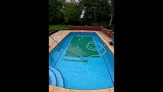 Pool technician at work