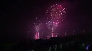 Juegos artificiales en el Puerto de Veracruz, año nuevo 2025