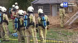 Rietgedekte woningbrand Ruinerwold