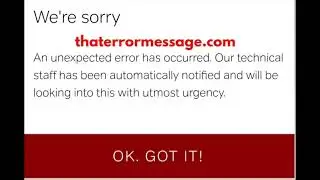 An unexpected error has occurred (Airtel)