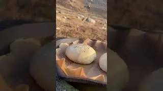 Sausage Sandwich in the Mountains 😍🔥 #nature #meat #asmr #cooking