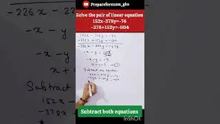Solve pairs of linear equations|Read description  #prepareforexam_gks #maths #supportmaterial